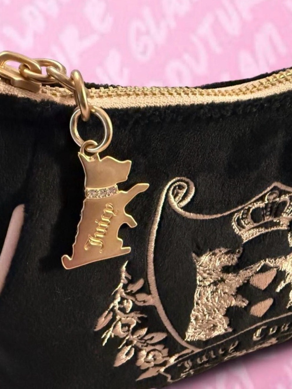 Juicy Couture New Love Chapter Mini Shoukder Bag Twig Scottie Dogs - Liquorice - Picture 5 of 8